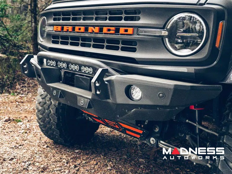Ford Bronco Front Bumper Steel Bender Textured Black Havoc